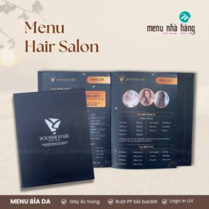 menu tiệm salon