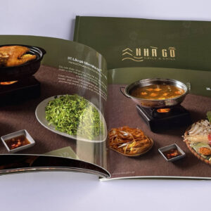 Menu giấy coucher cán bóng