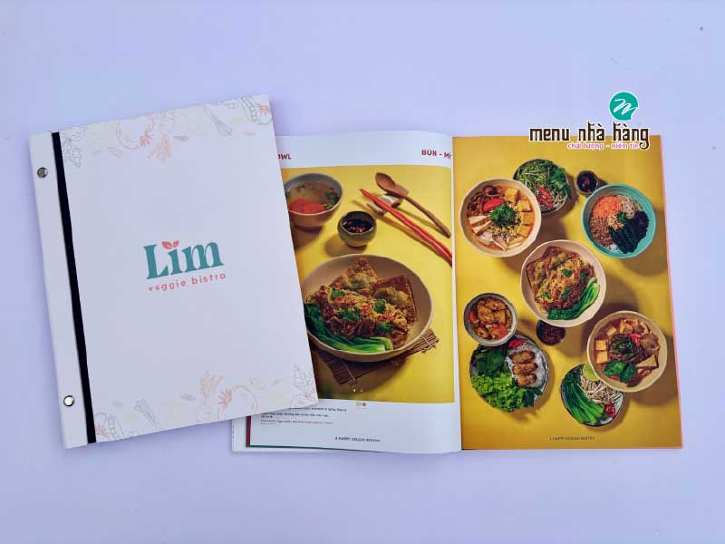 menu bìa cứng