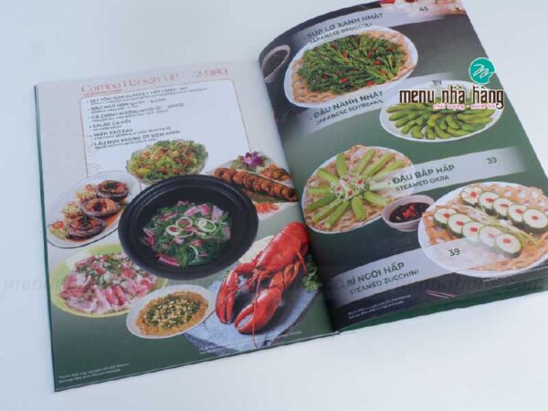 in menu bìa cứng