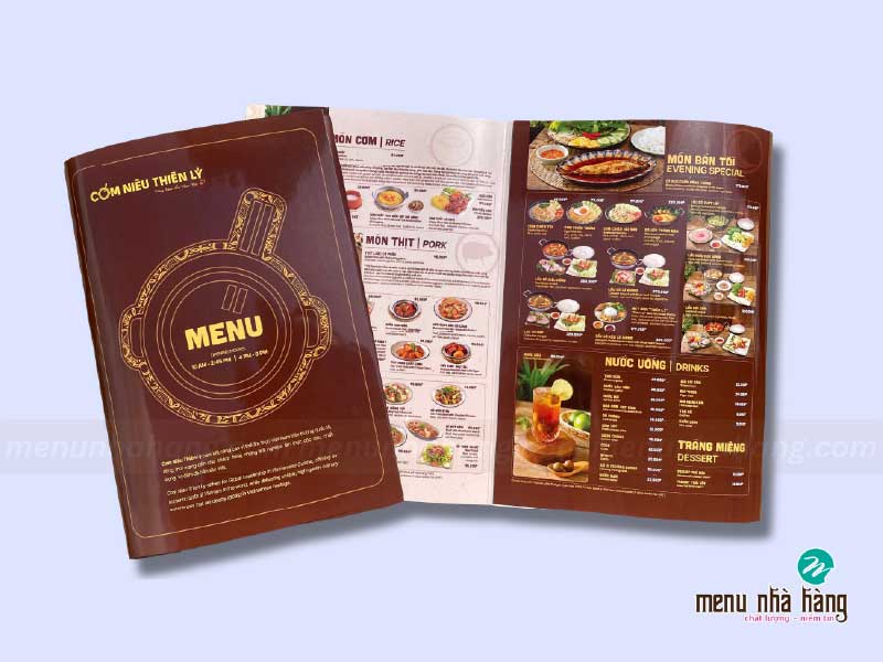 menu gấp 3