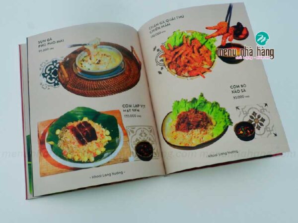 in menu nhà hàng