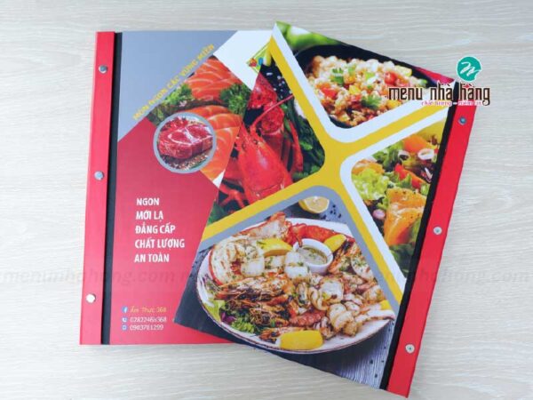 mẫu menu bìa cứng