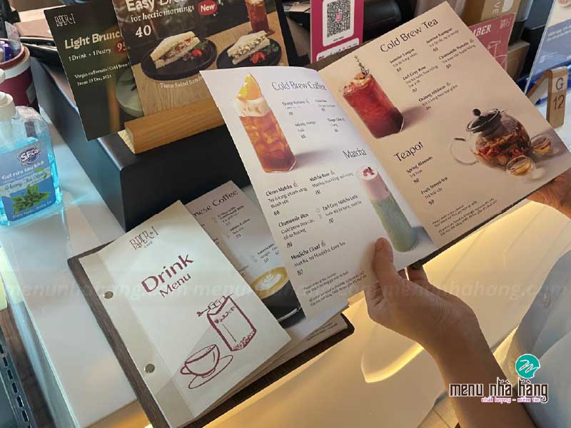 các mẫu menu đẹp cầm tay