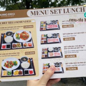 Menu bìa cứng cầm tay