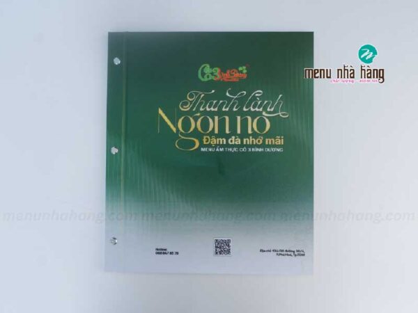 Menu nhà hàng Cô Ba Bình Dương