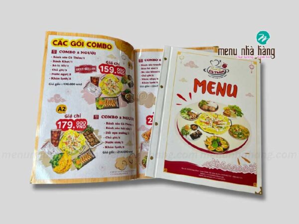 in ấn menu bìa cứng