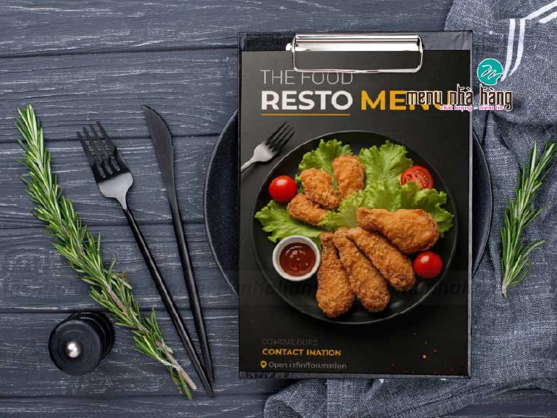 Thiết kế menu bìa cứng đẹp