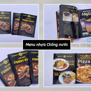 In menu nhựa chống nước