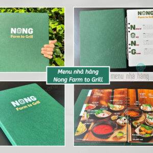 Menu nhà hàng Nong Farm To Grill