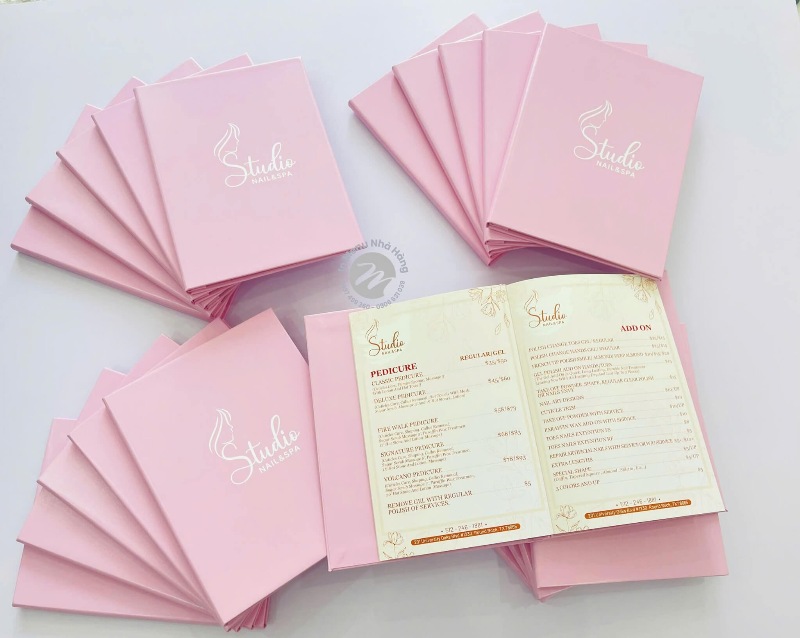 in ấn menu nail đẹp