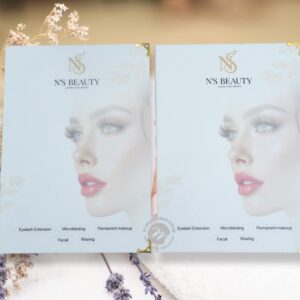 Menu bằng bìa cứng cho tiệm làm đẹp