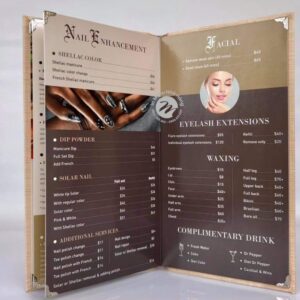 Cuốn menu tiệm nail
