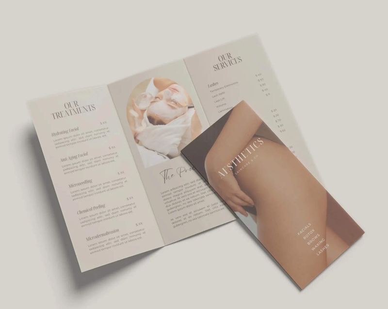 Mẫu menu giấy gấp