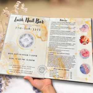 Mẫu menu tiệm nail đẹp