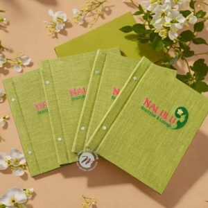 Menu spa bằng bìa vải