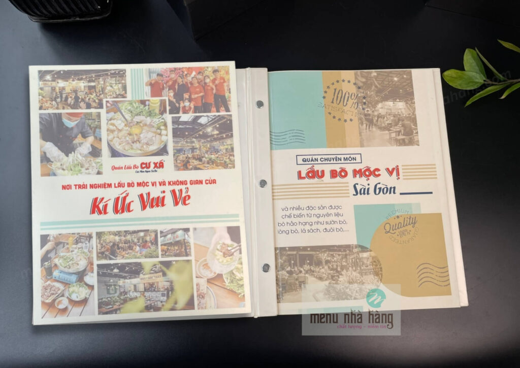 Menu nhà hàng lẩu bò cư xã