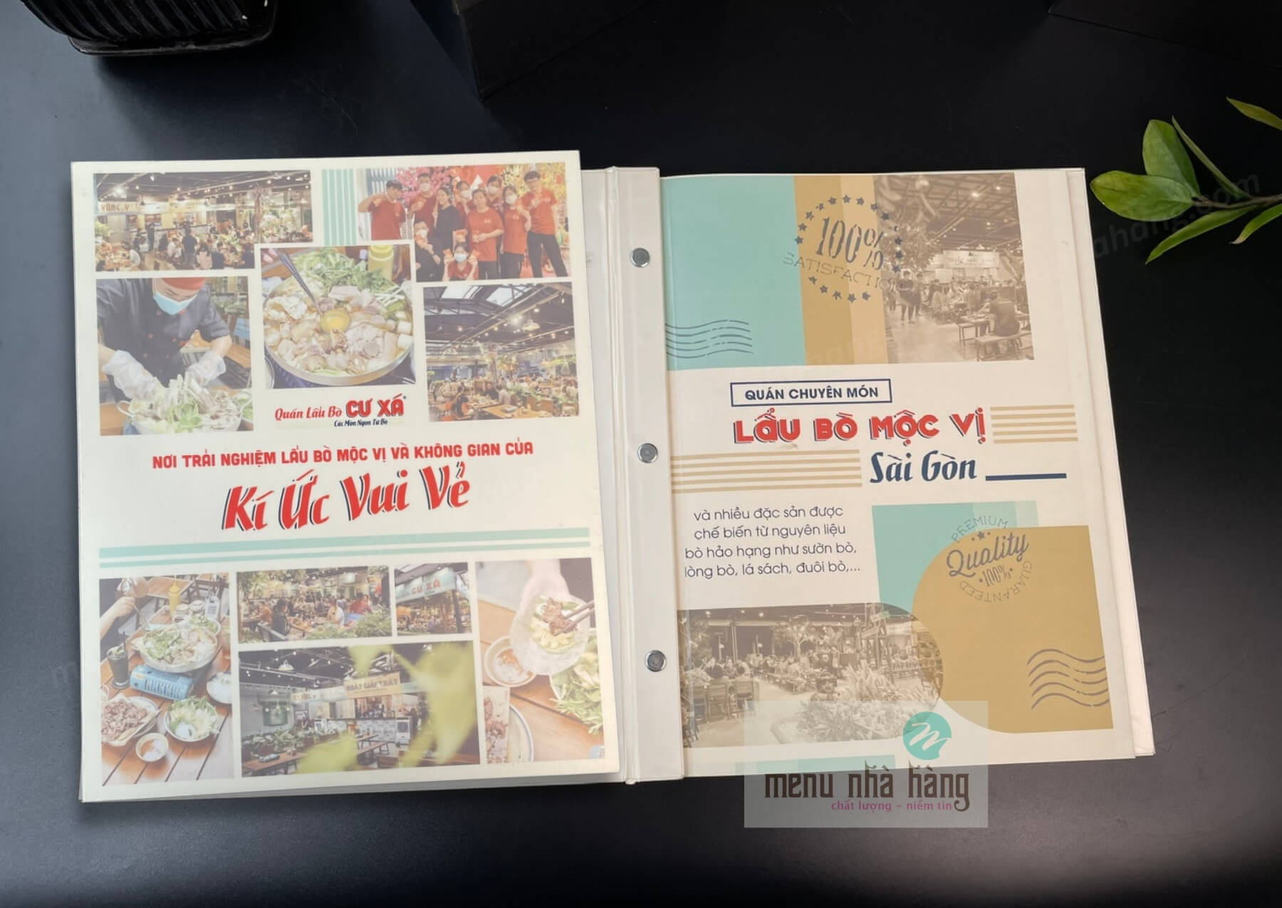 Menu nhà hàng lẩu bò cư xã