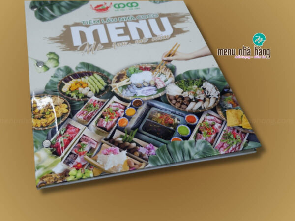 Mẫu menu bìa cứng cho quán lẫu