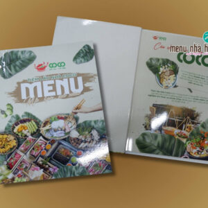 in menu bìa cứng