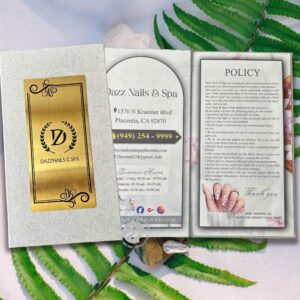 Bìa menu cho tiệm nail, spa đẹp