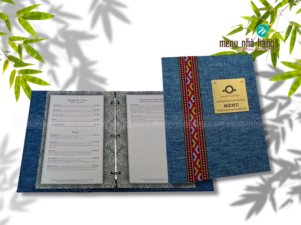 Bìa menu vải