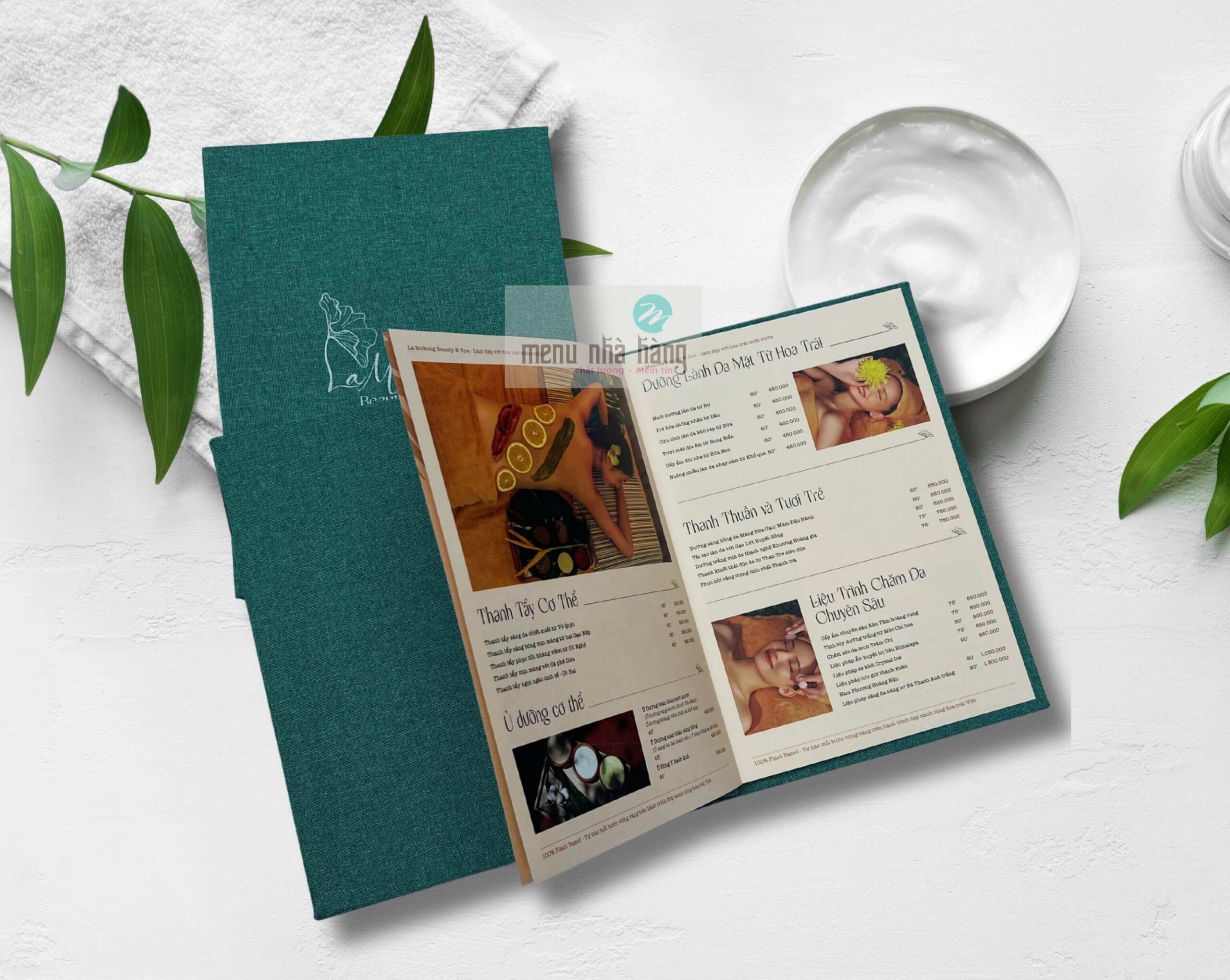 In ấn menu bìa vải