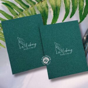 Menu spa bằng bìa vải