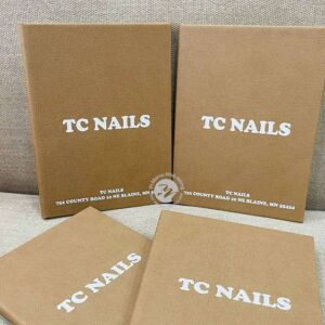 Menu cho tiệm nail bằng bìa da