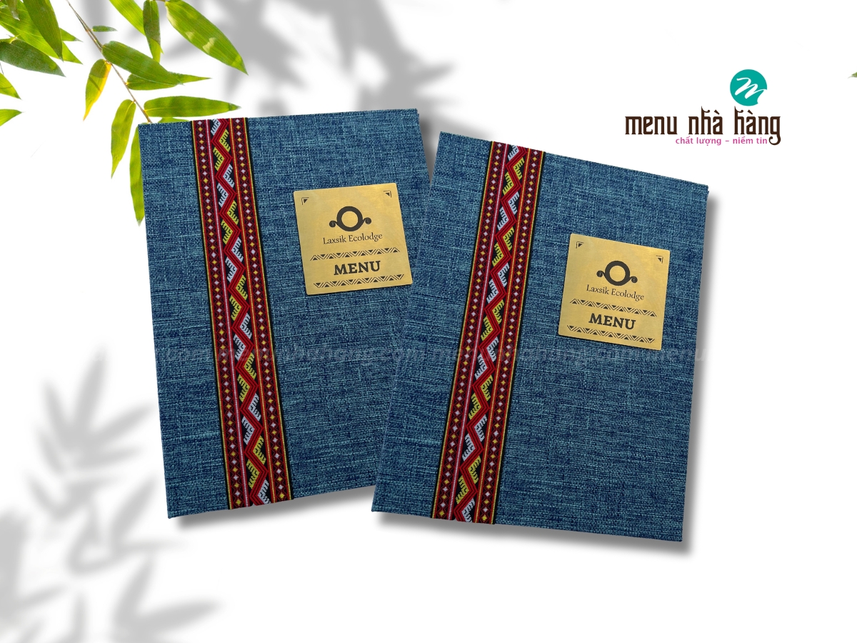 In ấn bìa menu vải