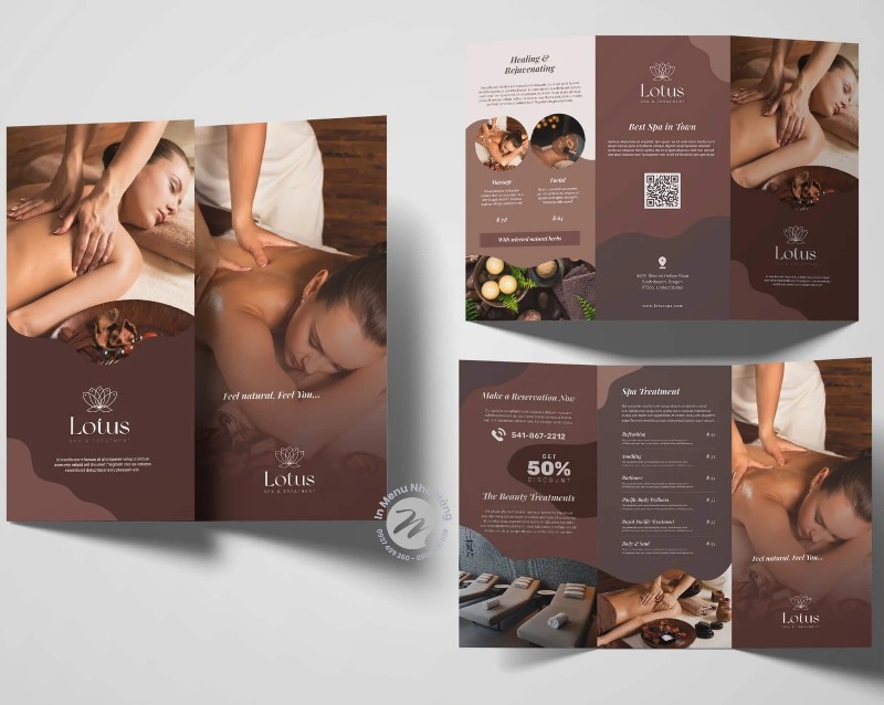 Mẫu menu tờ gấp