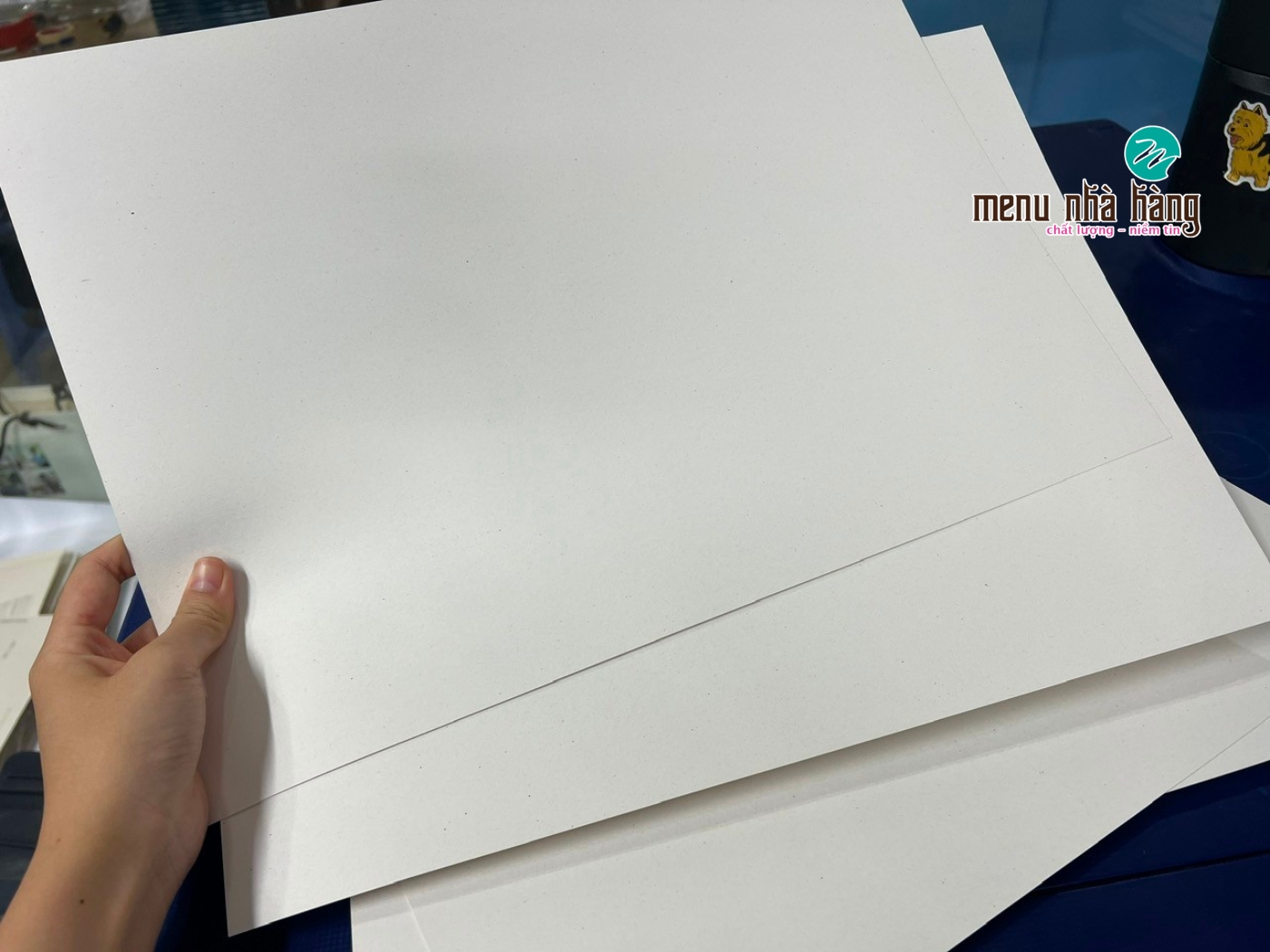 in menu bằng giấy mỹ thuật
