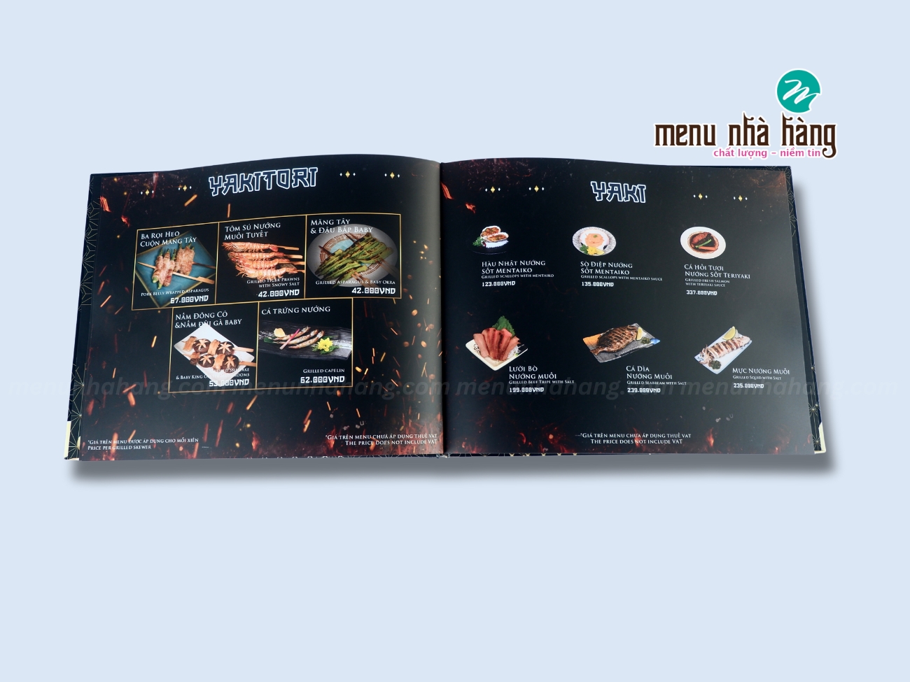 Menu bìa cứng