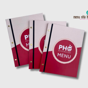 Menu bìa cứng cho nhà hàng phở