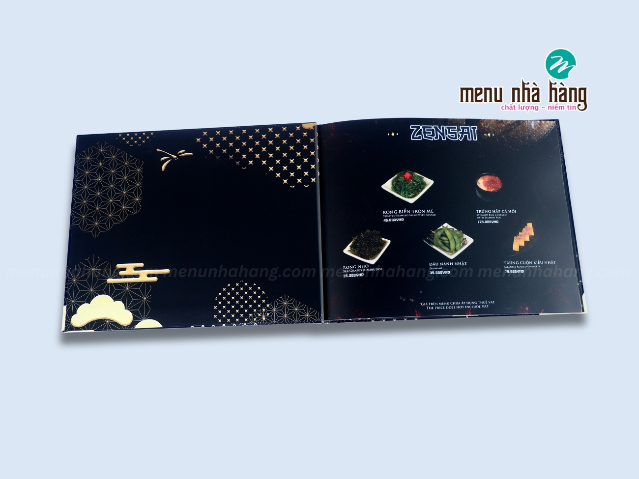 in menu bìa cứng đẹp