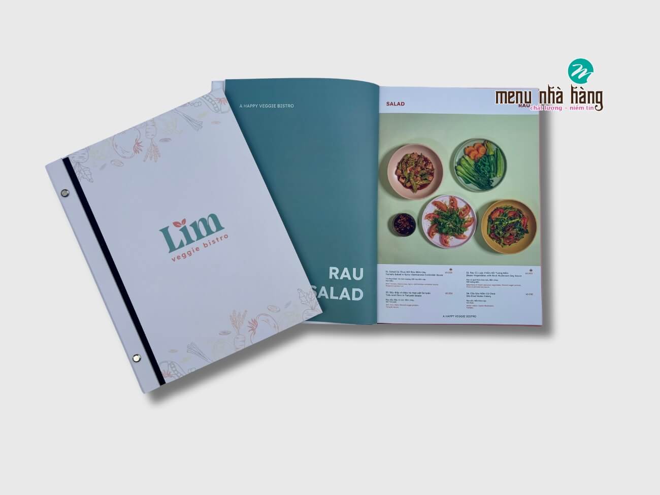 thiết kế bìa menu cứng theo yêu cầu