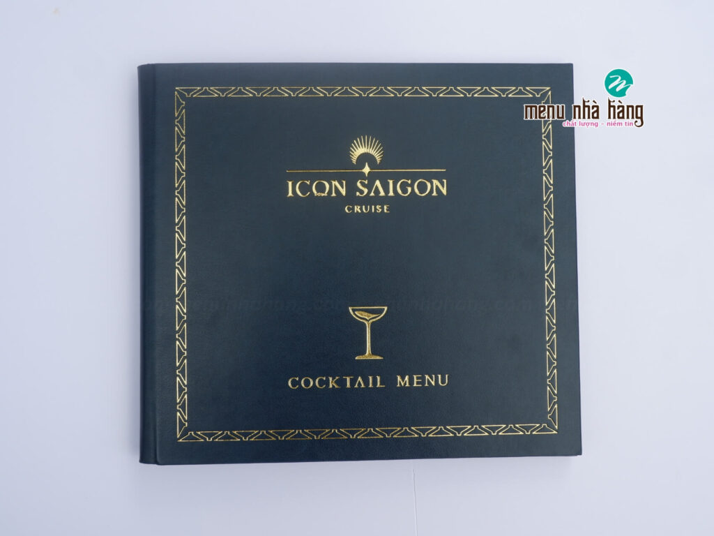 cuốn menu bìa da