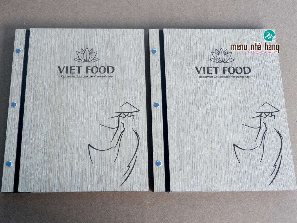menu bìa gỗ