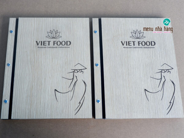 menu bìa gỗ