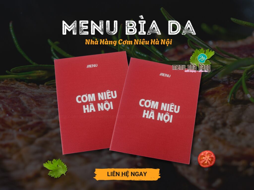 làm menu bìa da đẹp