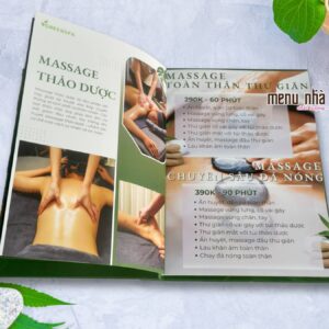 làm menu spa đẹp