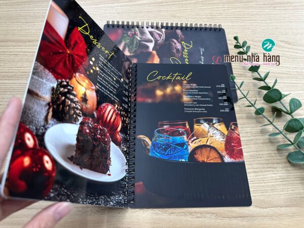 Menu bìa nhựa chống nước