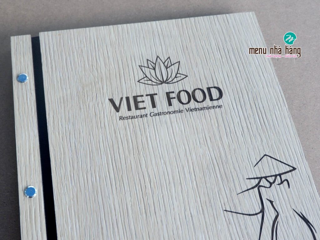 Menu bìa gỗ