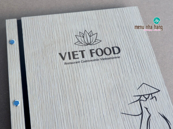 Menu bìa gỗ