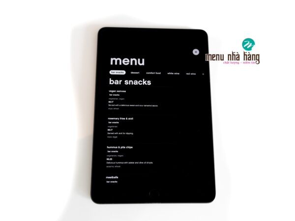 mẫu menu quán cafe