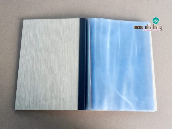 menu bìa gỗ tép nhựa