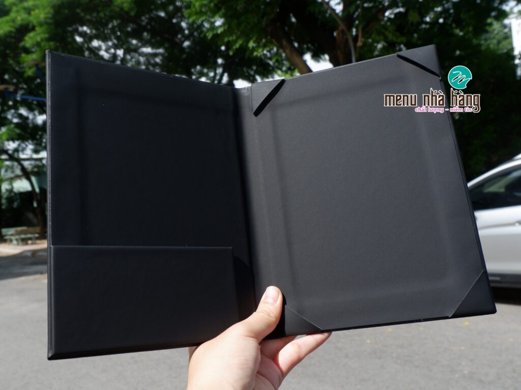 Menu bìa da đẹp, ấn tượng