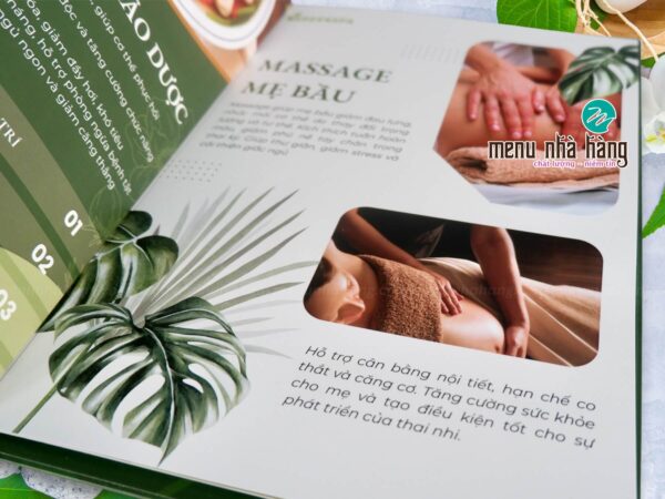 Mẫu in menu spa