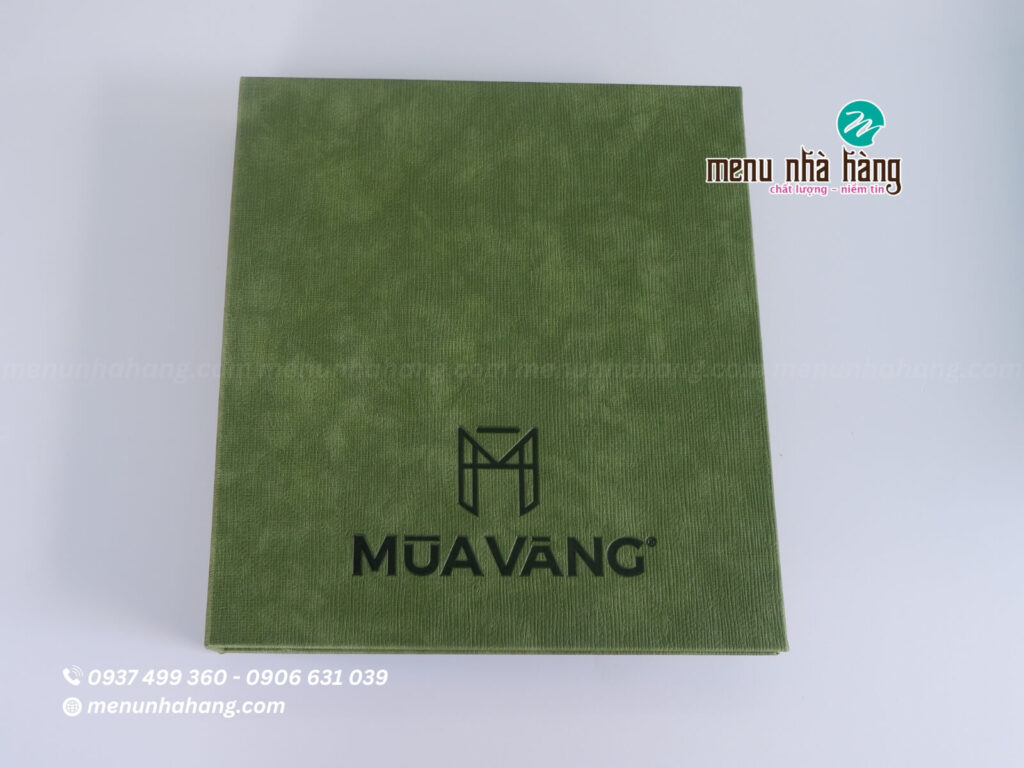Quyển menu bìa da đẹp