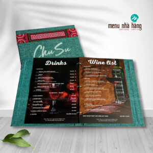 in menu vải cho nhà hàng, quán ăn cao cấp